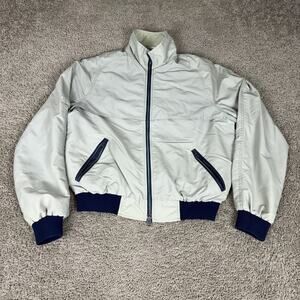 Vintage Anderson-Little Jacket Mens Medium Gray Nylon Windbreaker 80s Hong Kong